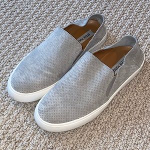Grey Steve Madden Slip-Ons